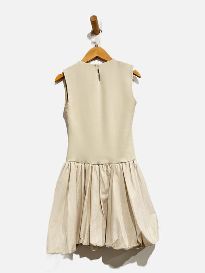 Zara Cream Drop Waist Mini Dress - Small