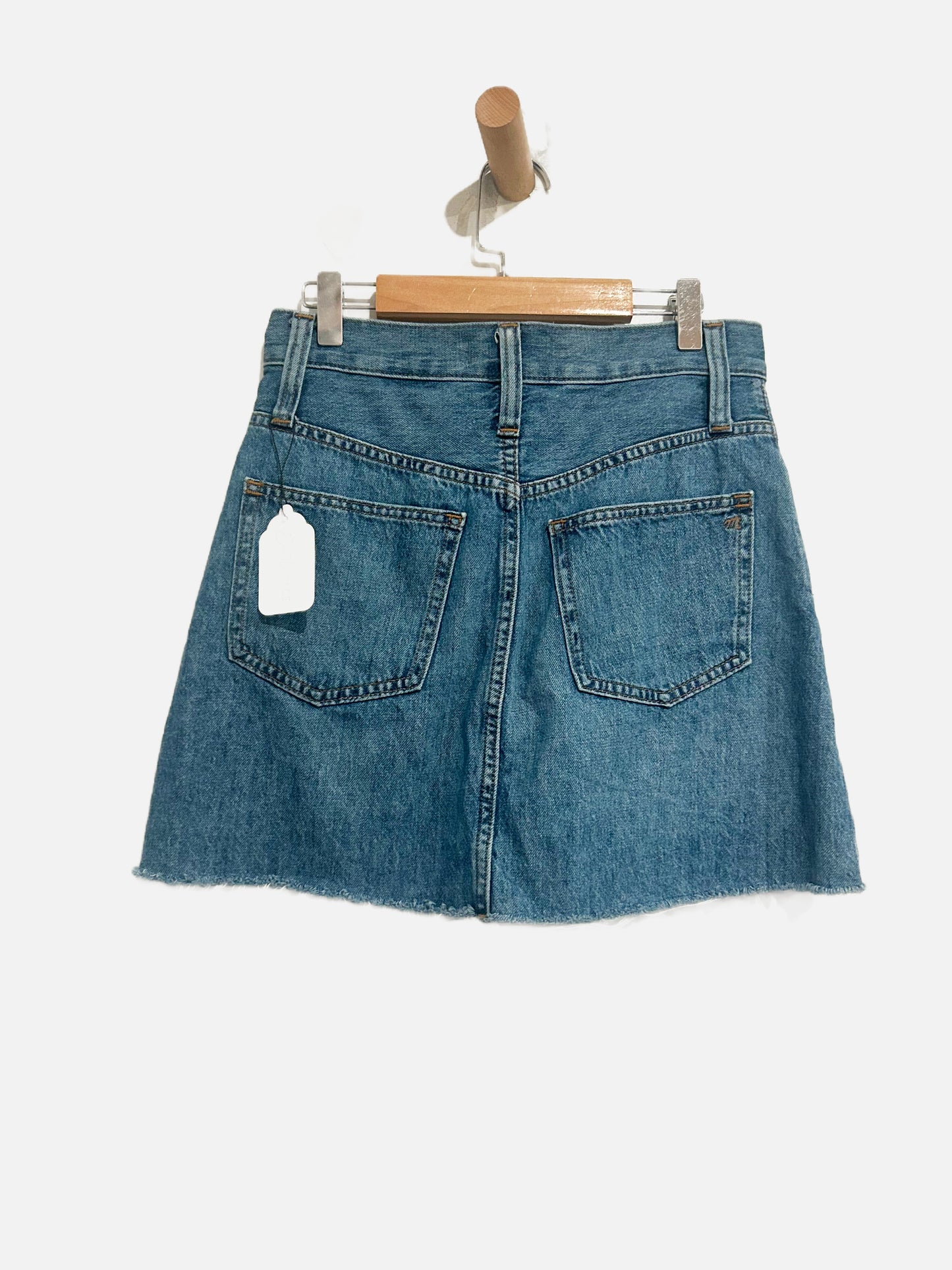 Madewell Rigid Denim A-Line Mini Skirt in Lakeline Wash - 25