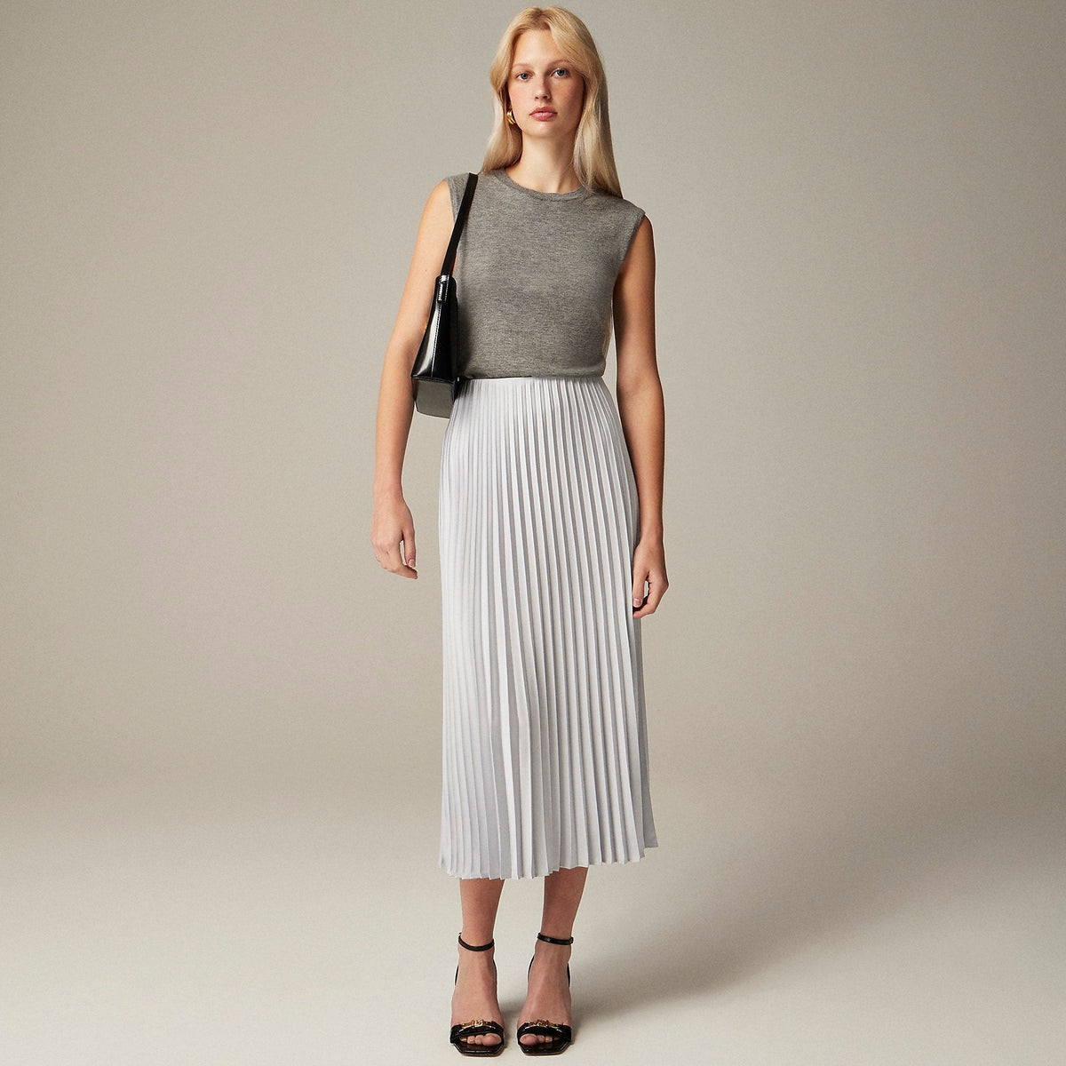 J.Crew Gwyneth Pleated Slip Skirt - Small
