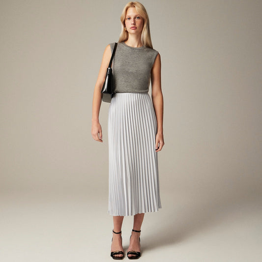 J.Crew Gwyneth Pleated Slip Skirt - Small
