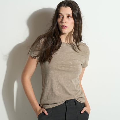 Rowan Tyler Slub Tee in Stone - Medium