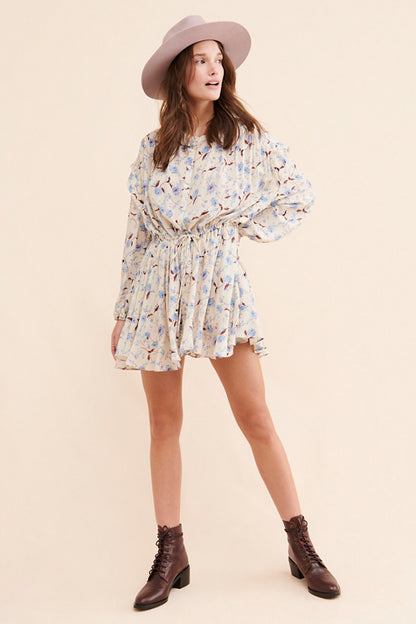 Free People Flower Fields Mini Dress in Ivory Combo - Small