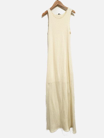 Rag & Bone Carine Crochet Tank Maxi Dress in Ivory - Small