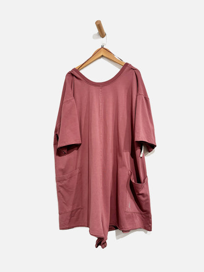 Free People Hot Shot Tee Reversible Burgundy Romper - Medium