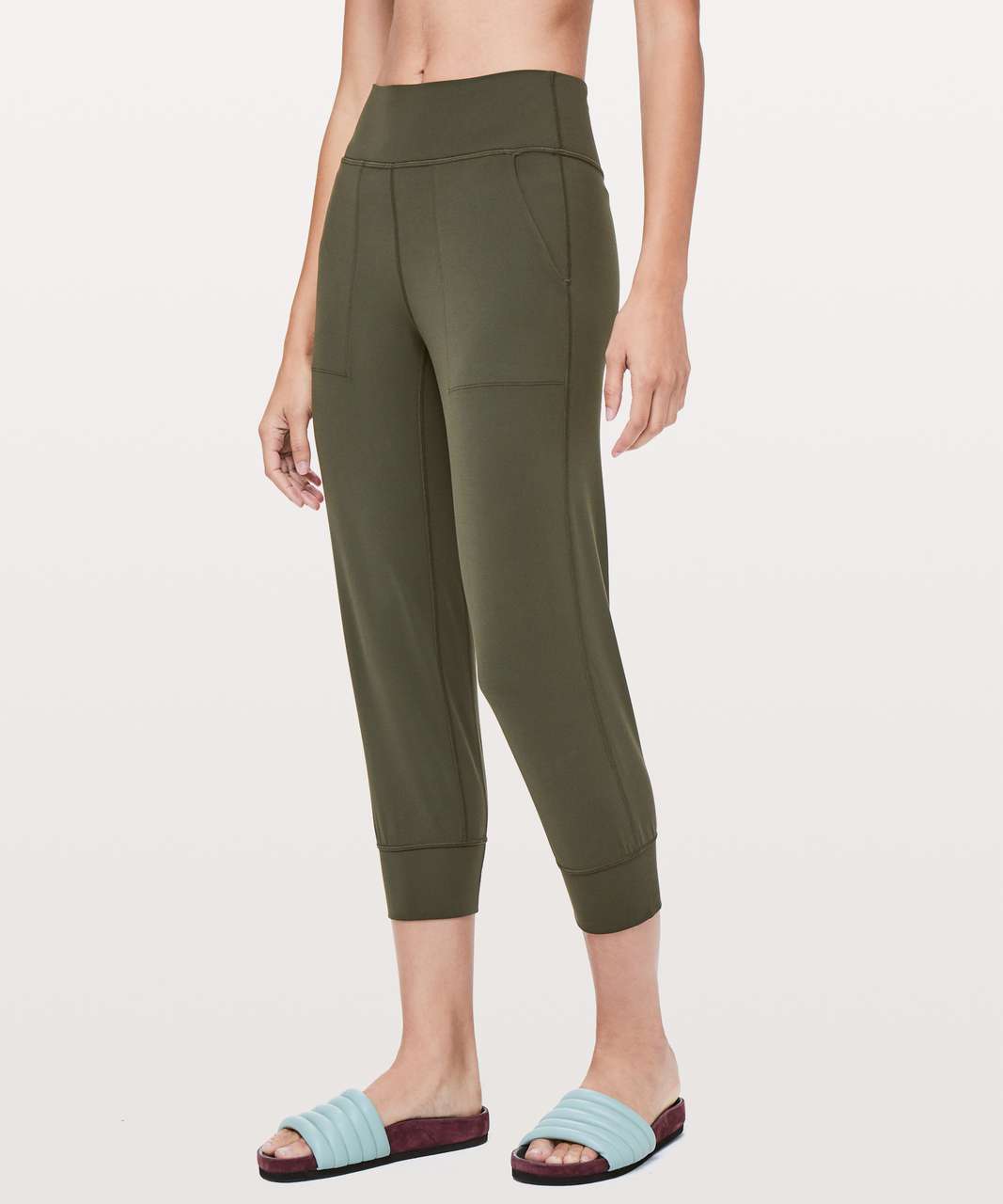 Lululemon Align Jogger Crop 23" in Dark Olive - 4