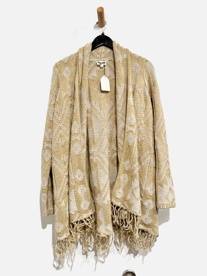Mumu Mellow Brown Aztec Printed Cardigan - Medium