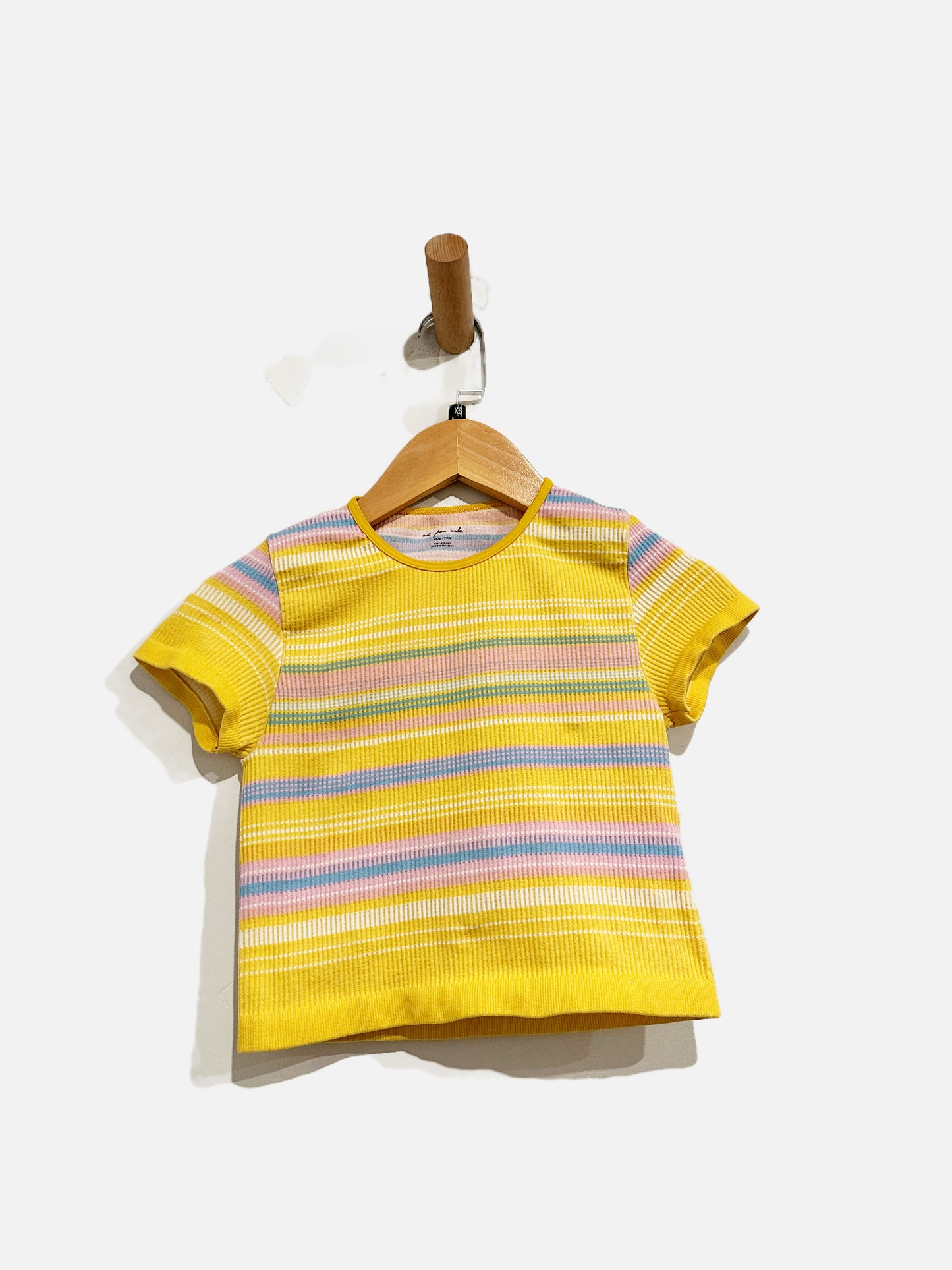 UO Out From Under Yellow Stripe Baby Tee - XS/S