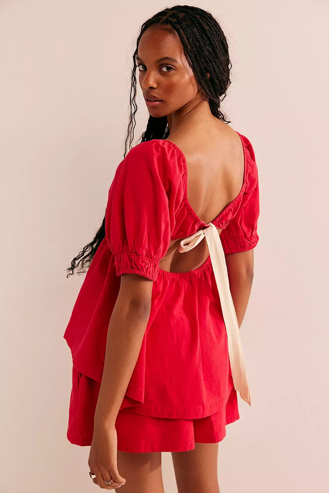 Free People Donnie Short Set in Cherry - Large