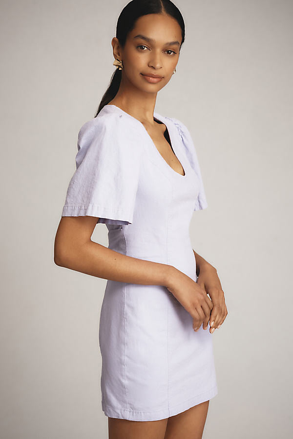Anthropologie NWT Purple Linen Dress - XL