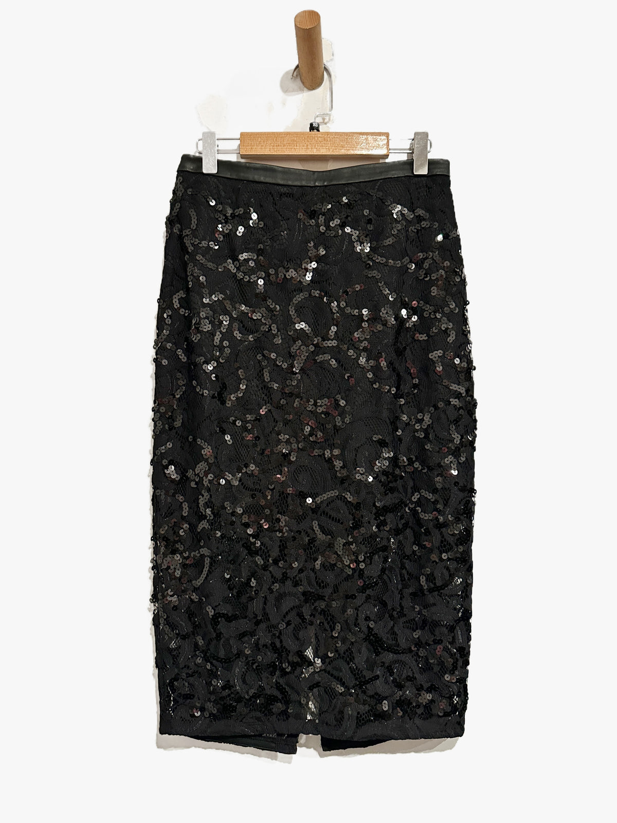 Express Black Sequin Skirt Set - XS