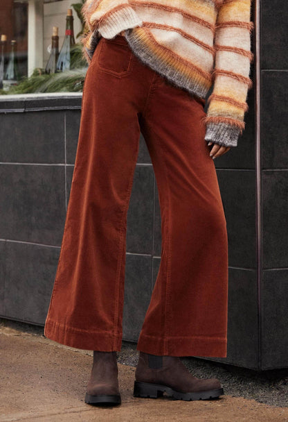 Draper James Maroon Corduroy Wide Leg Pants - 14