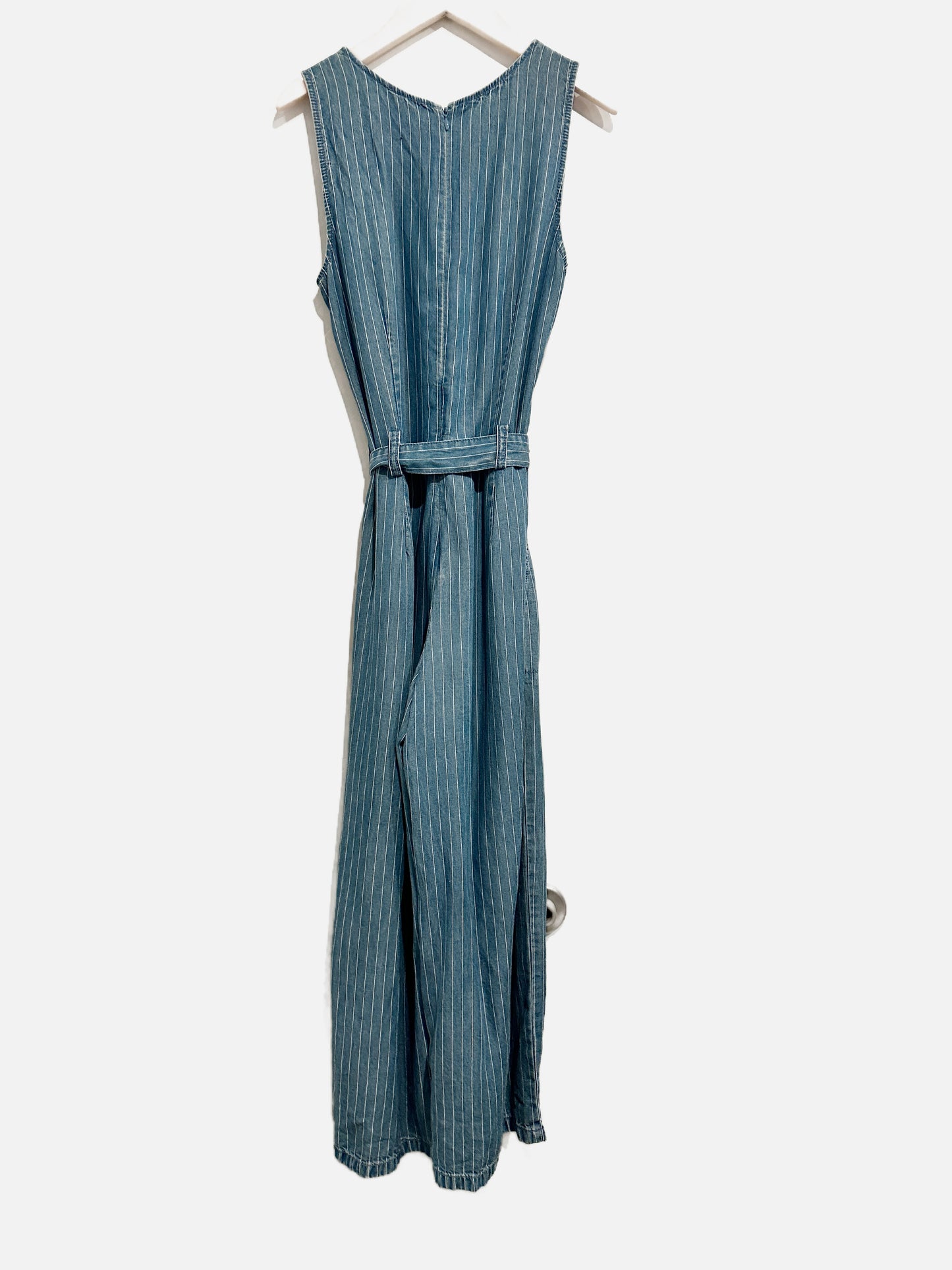 Vince Camuto Chambray Stripe Jumpsuit - XXS