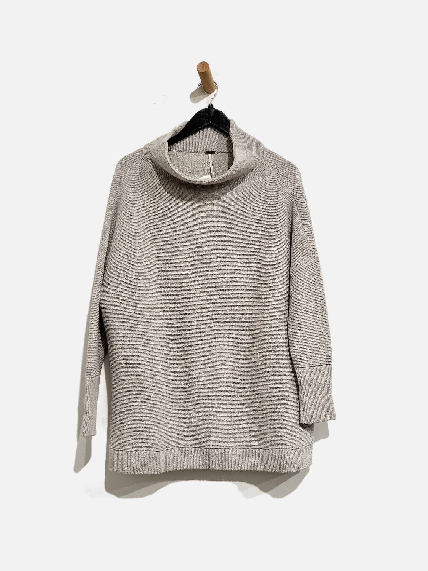 Free People Ottoman Gray Mock Neck Sweater - XS