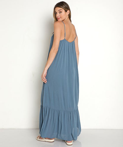 Z Supply Rocco Maxi Dress in Caribbean Blue - Small