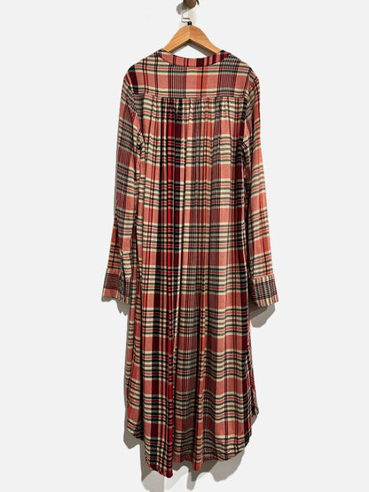 Free People Loralei Plaid Button Down Tunic Dress - Small