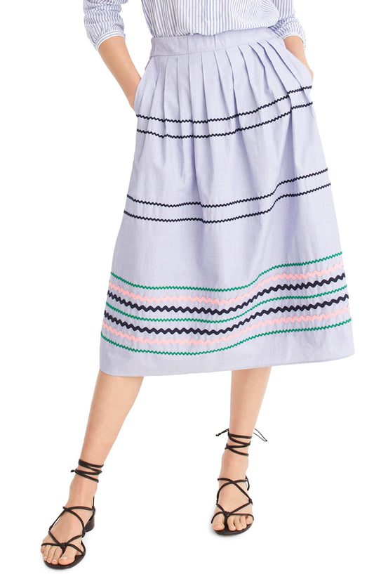 J.Crew Blue Midi Skirt - Small