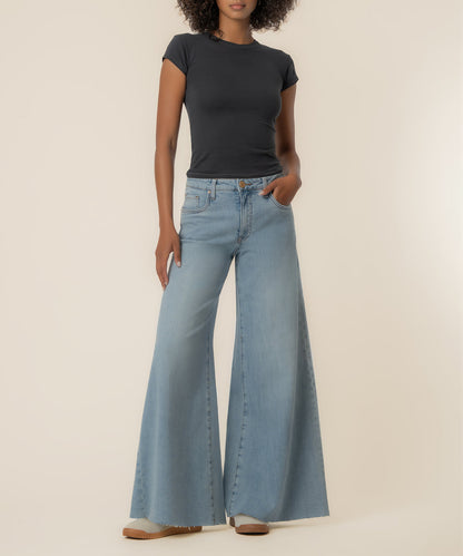 Kut Blake Fab Ab Super Wide Leg Jeans - 00