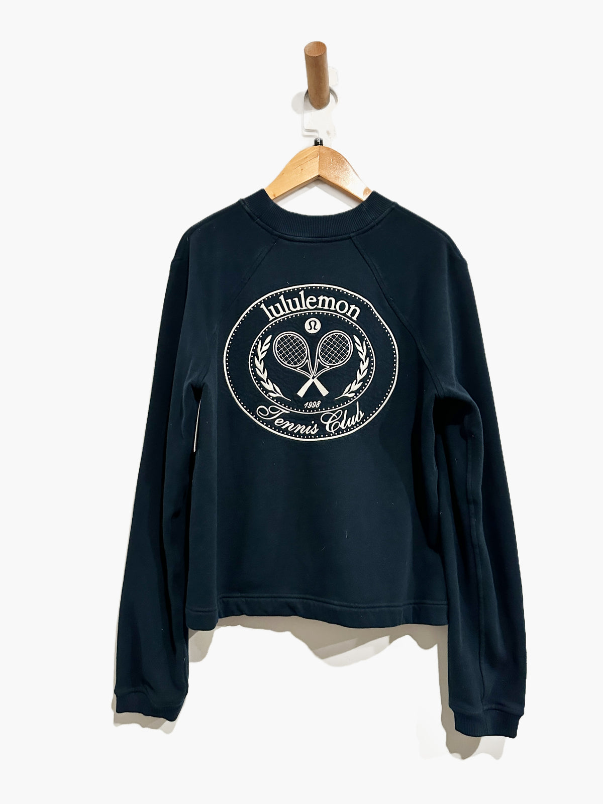 Lululemon Cotton French Terry Crewneck Pullover Tennis Club in True Navy