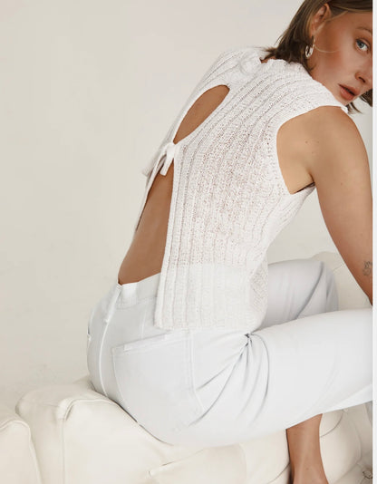 Pistola Whit Open Back Sweater Tank - XS