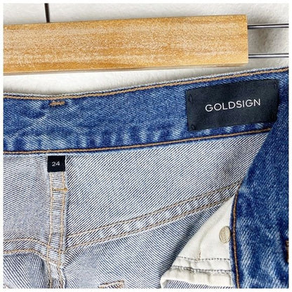 Goldsign Relaxed Straight Leg Jean in Elmont Size 24