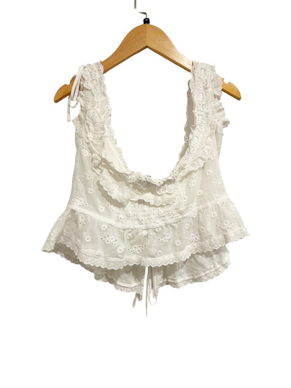 For Love & Lemons Marlowe Top in White - Medium
