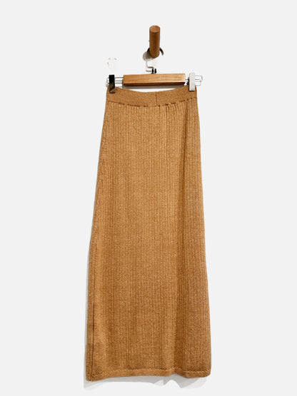 Free People Brown Ribbed Knit Skirt - XS
