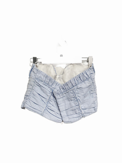 Zara Blue Ruched Strapless Corset Top - Small