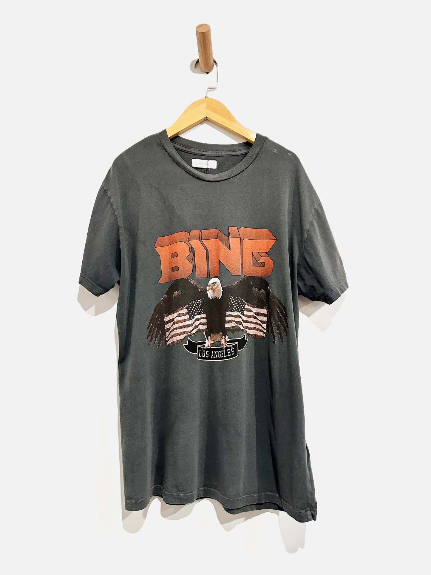 Anine Bing Gray Graphic Tee - Medium