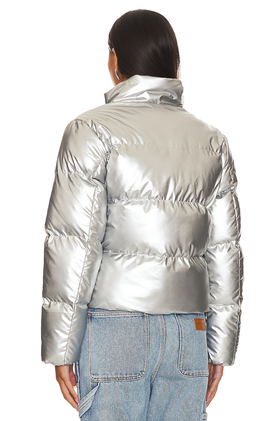 Superdown Missy Puffer Jacket in Silver - XS