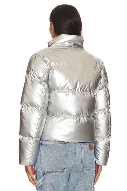Superdown Missy Puffer Jacket in Silver - XS