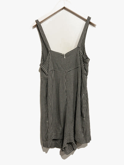 Z Supply Black Gingham Romper - Small