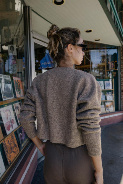 Zara Soft Knit Cardigan in Metal Brown - Medium
