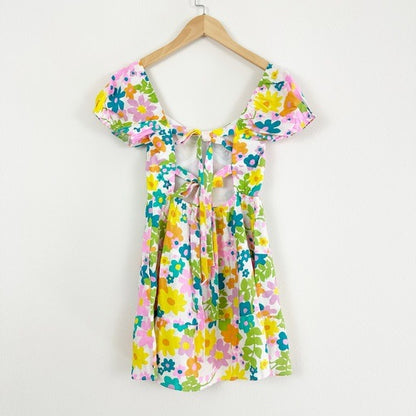 Show Me Your Mumu Cathy Linen Mini Dress in Petal Pop Size XS