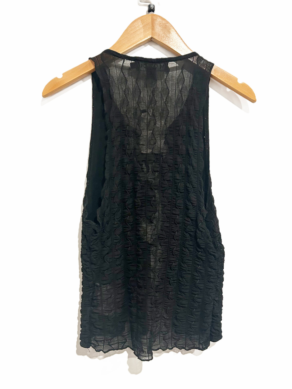 Motel Kinara Top in Stripe Mesh Black - XS