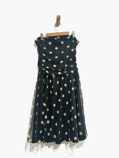 Speechless Y2K Polka Dot Strapless Dress - Small