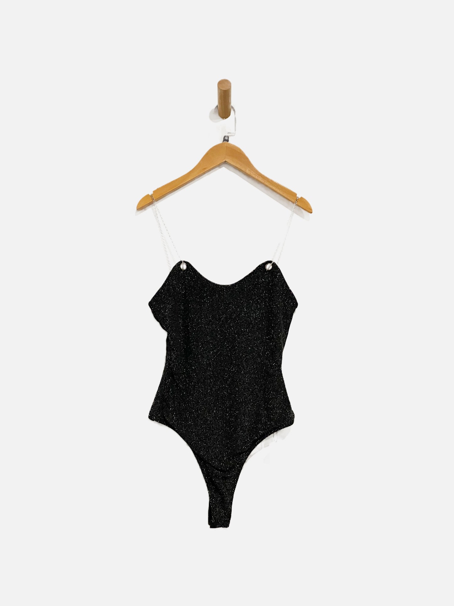 Superdown NWT Black Sparkle Bodysuit - XS