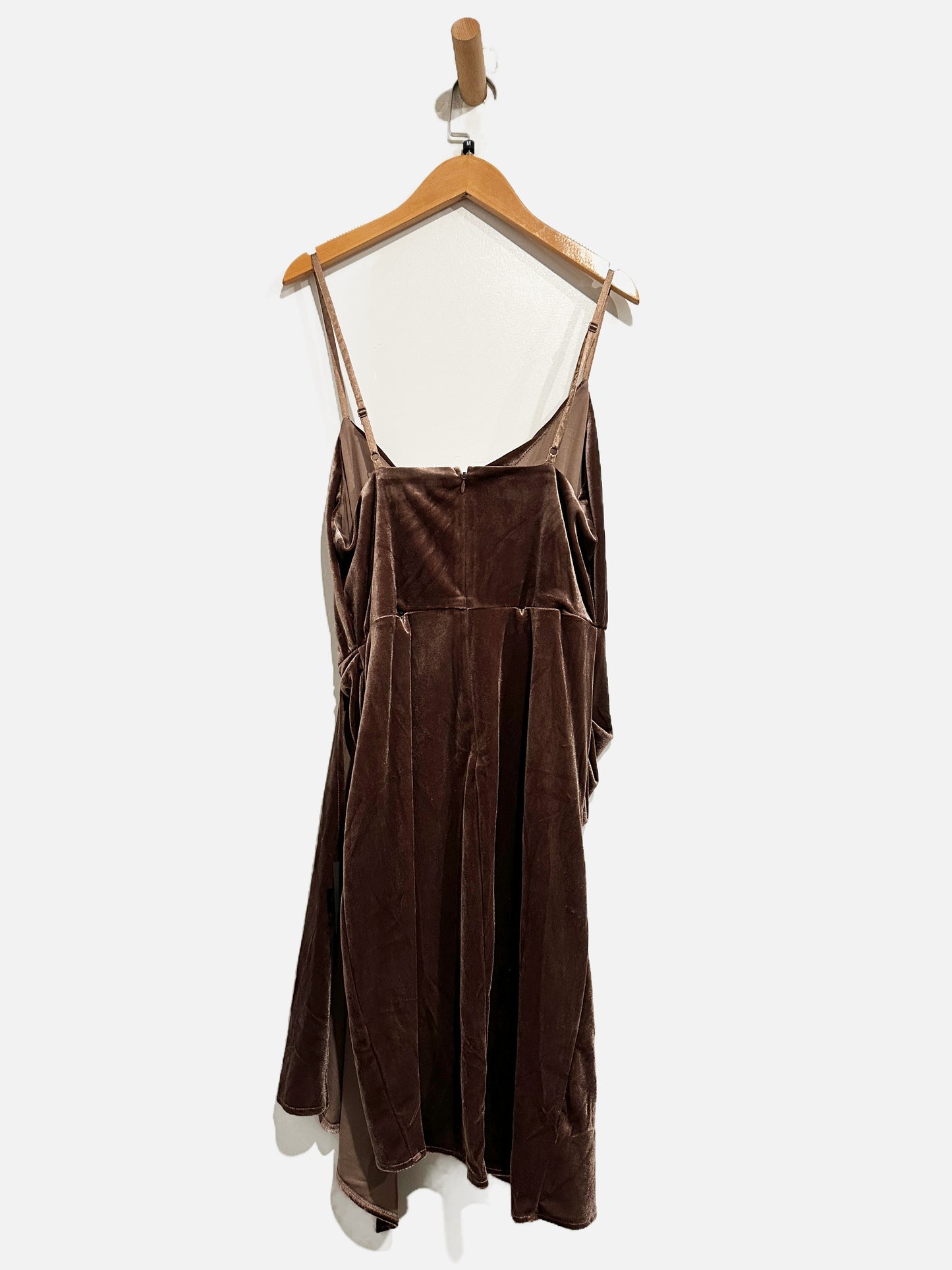 Lulus Living it Luxe Taupe Velvet Tulip Mini Dress - Medium