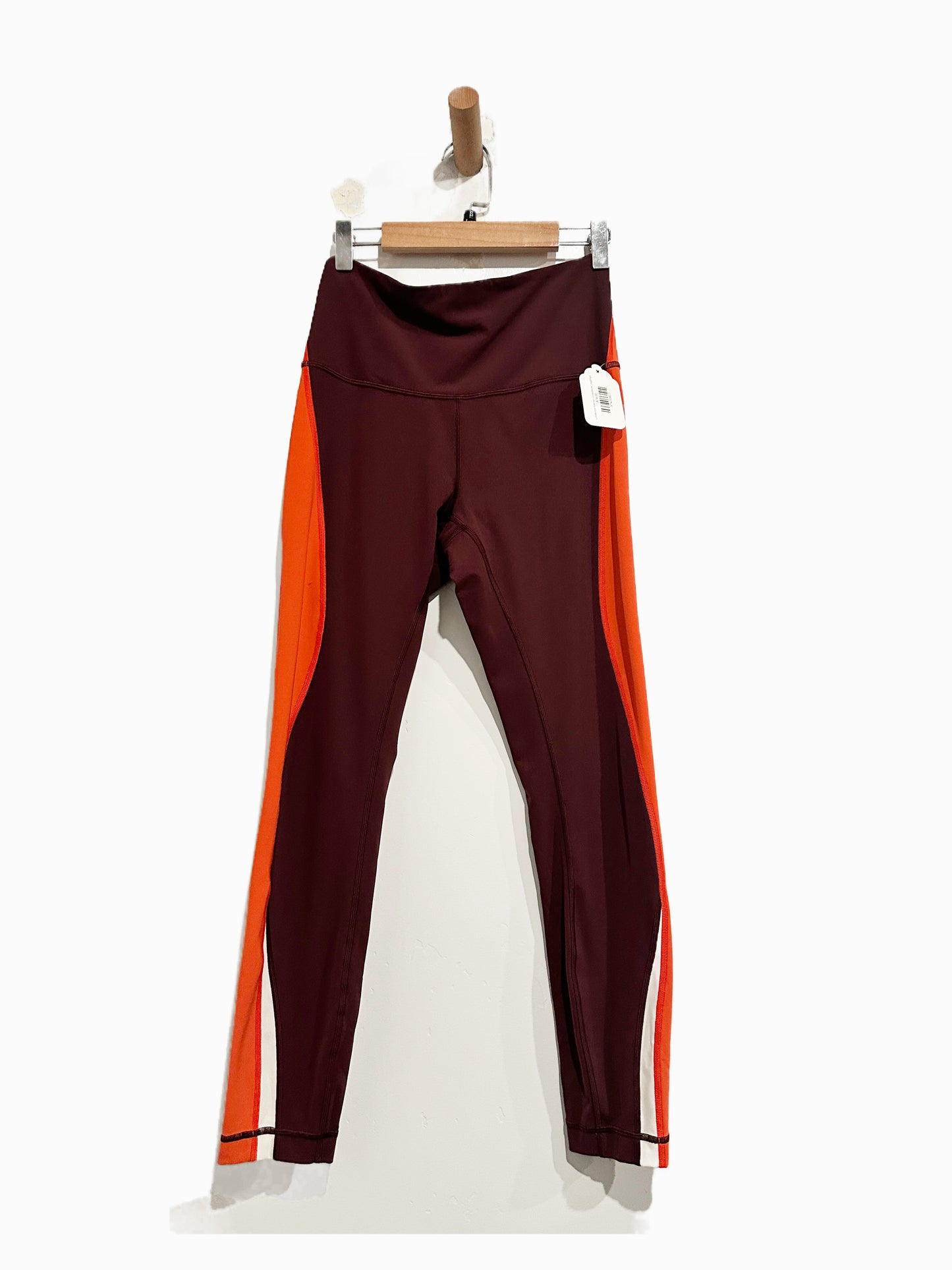 Lululemon Kick Serve Sweat Tight 25" in Bordeaux Drama / Vivid Flame / White - 6