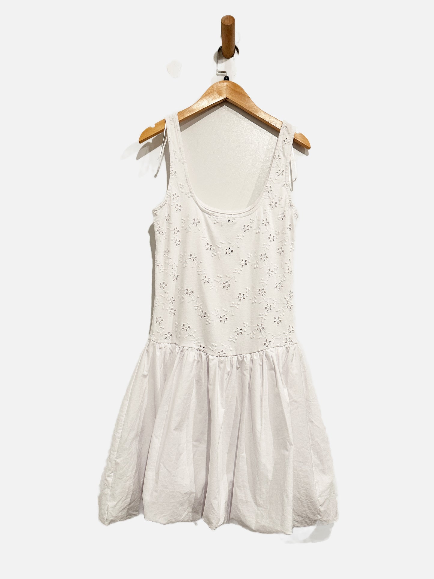 Zara NWT White Eyelet Mini Dress - Small