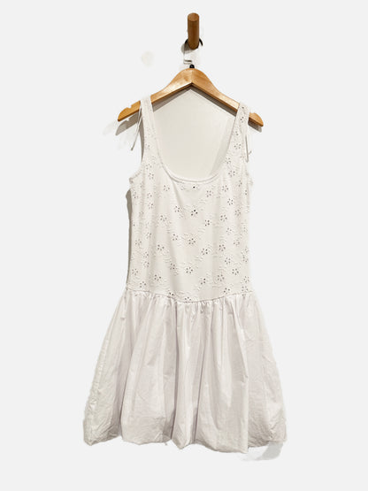 Zara NWT White Eyelet Mini Dress - Small