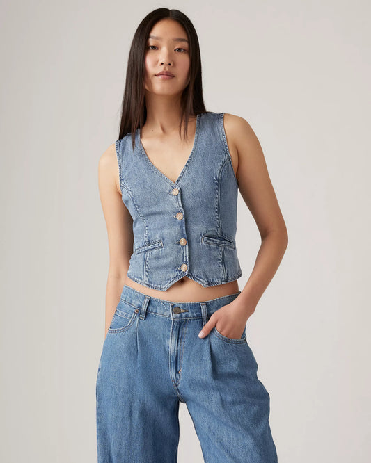 Levi’s Jaylah Vest in Cool Love Medium Wash - Medium