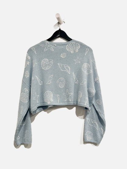 Jessica Simpson Blue Shell Sweater - Small