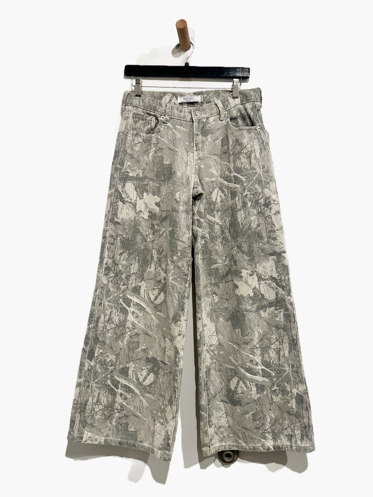 Refrain Camo Wide Leg Jeans - 27