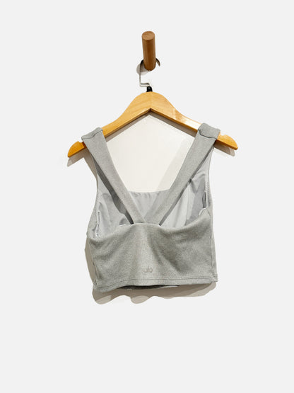 Alo Yoga Gray Ribbed Sports Bra- Small