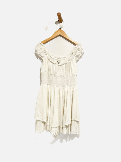 Urban Outfitters White Swiss Dot Romper - Medium