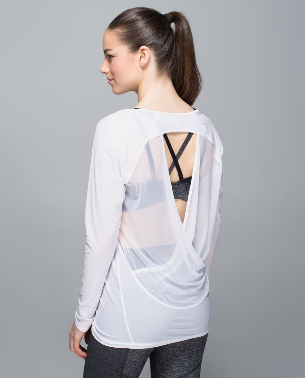 Lululemon If You're Lucky Long Sleeve Tee in White