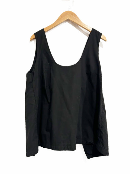 Anthropologie Maeve Black Sleeveless Tie Back Poplin Top - Small