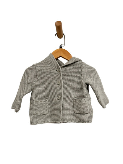 Baby Gap Gray Cable Knit Hoodie - 3-6 Mo