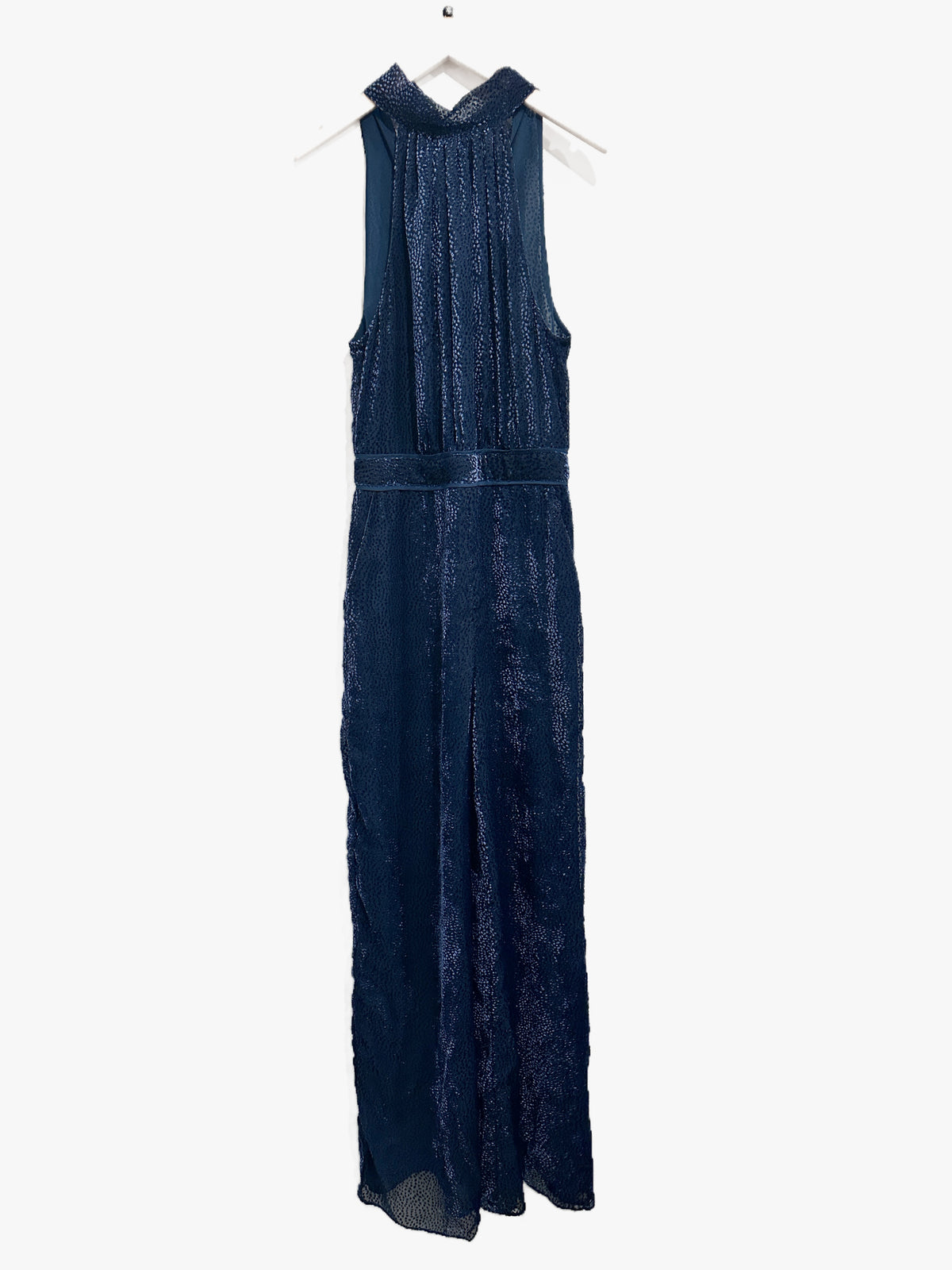 Anthropologie Elevenses Velvet Nora Jumpsuit in Navy - 0