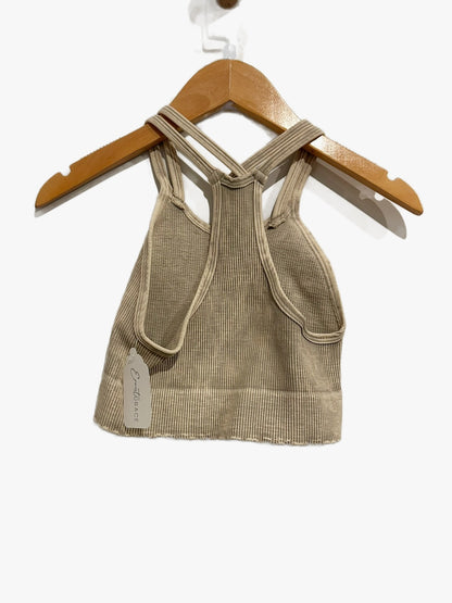 Free People Grey Wash Seamless Cami - XS/S